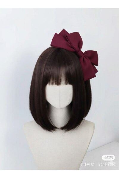 Shiklik Agrafă de păr pentru femei, moale și strălucitoare, cu fundă din sati...