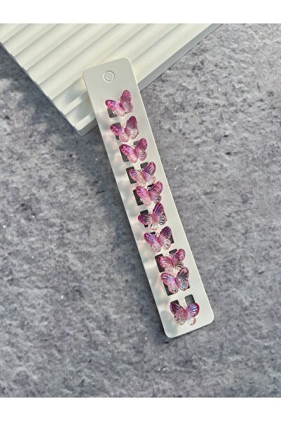 Toka Sepetim Kelebekli Trend Saç Küpesi 10’lu