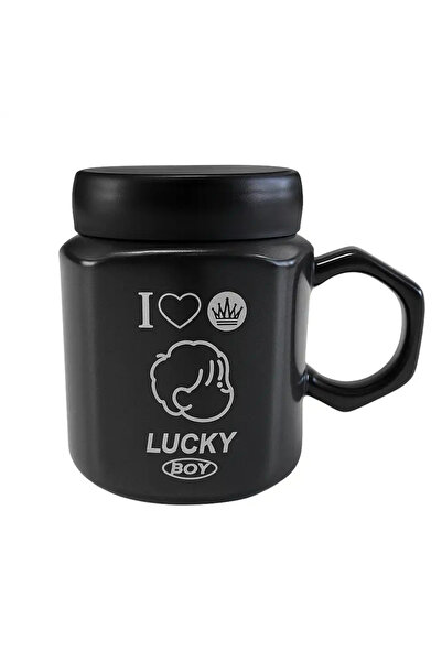 Kovar Printed Ceramic Heat Resistant Stoneware Coffee Mug- Black