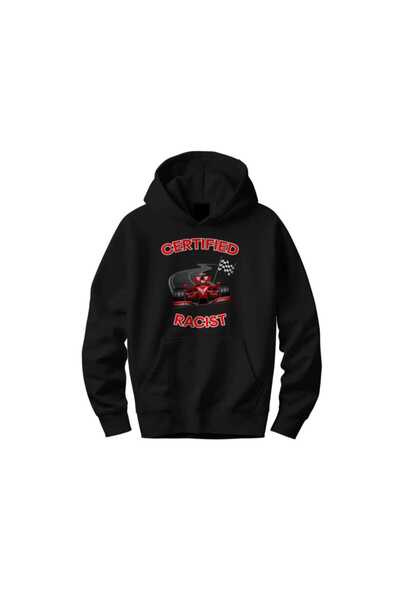 Hunors Sportswear & Company سترة مطبوع يونيسكس موديل بغطاء رأس من القطن المعتمد