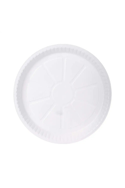 Falcon Disposable Round Plastic Food Serving Plates 22 cm Size- 25 Pieces
