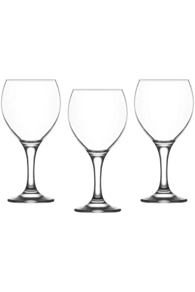 Kovar Lav Misket Goblet Clear Wine Glassware Set 365CC- 3pcs