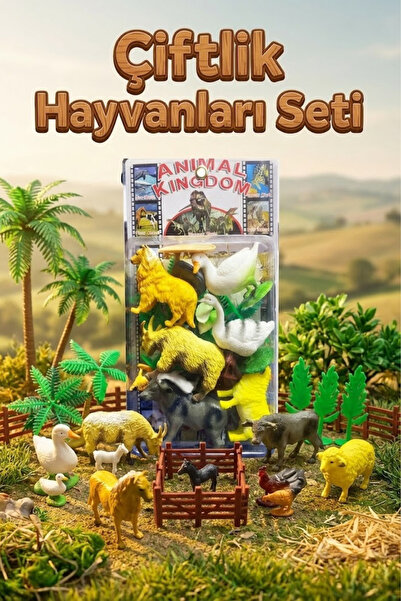 craftivio Eğitici Çiftlik Hayvanları Oyun Seti - 20 Parça Oyuncak Hayvan Figü...
