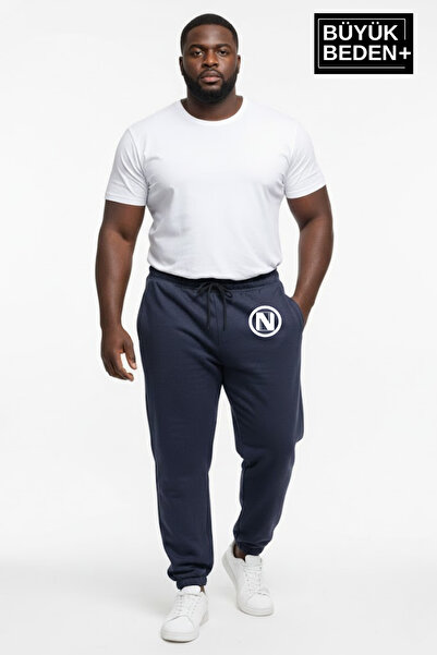 Superlife Men's Plus Size N Logo Elasticated Leg Casual Fit Jogger Slim Sweatpants Spr26Bea951-4