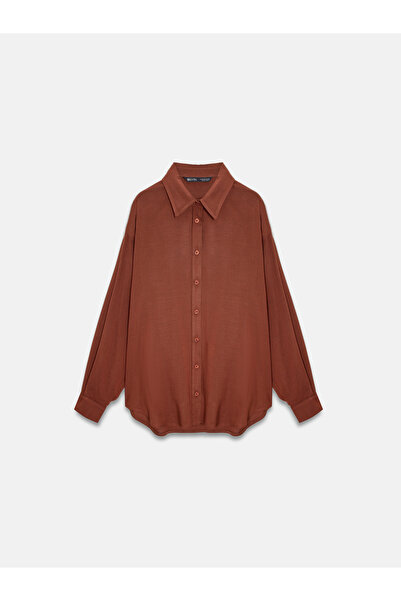 Dilvin 50535 Oversized Shirt-Tile