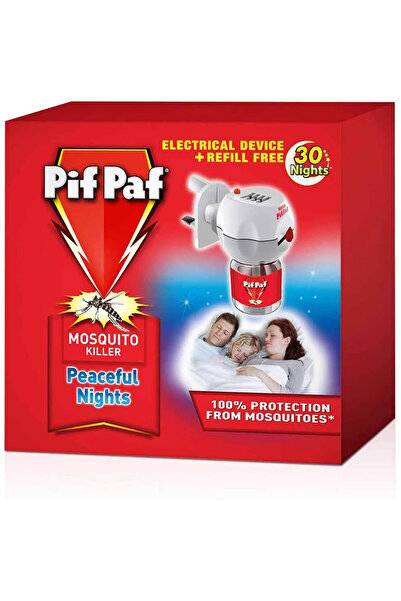Pif Paf Mosquito and Fly Killer Liquid Electrical Device Kit With 30 Night Re...