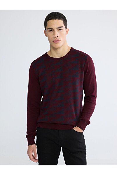 LC Waikiki Xside Crew Neck Patterned Men's Knitwear Sweater