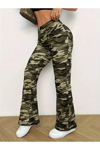 ARONA EQURİ Жіночі високі талії камуфляжні легінси для дайвінгу