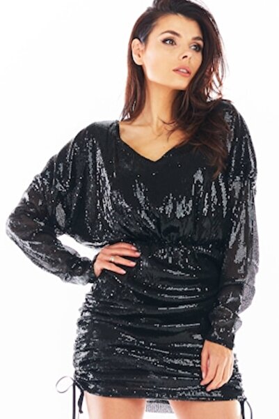 Awama - Dress A398 - Black