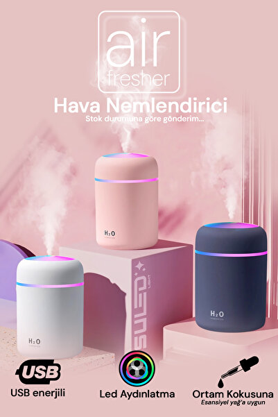 SULED Hava Nemlendirici Buhar Makinesi Ortam Koku Yayıcı Difüzör - Esansiyel Yağ Koku Uyumlu