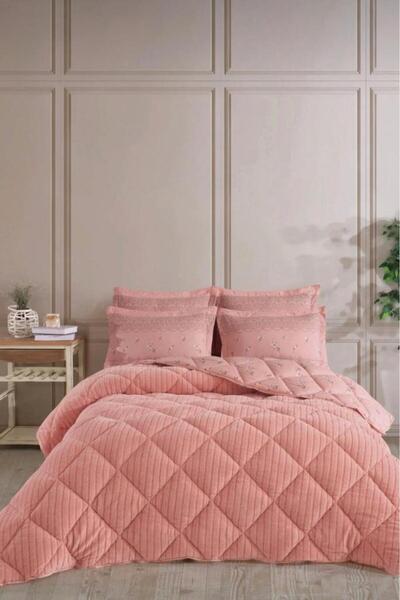 Çeyiz Diyarı Wellsoft Jacquard Sleeping Set 4 Piece Double Powder