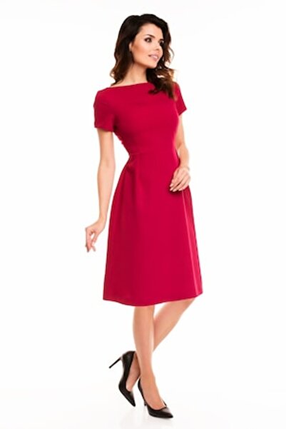Awama Women's Dress - Burgundy (Visiniu)