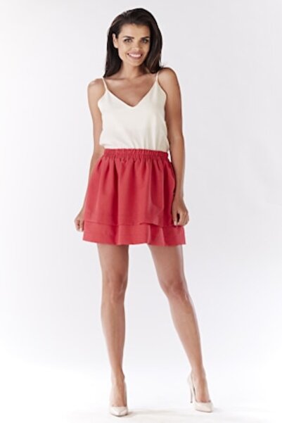 Awama A179 Women's Skirt, Polyester, Red