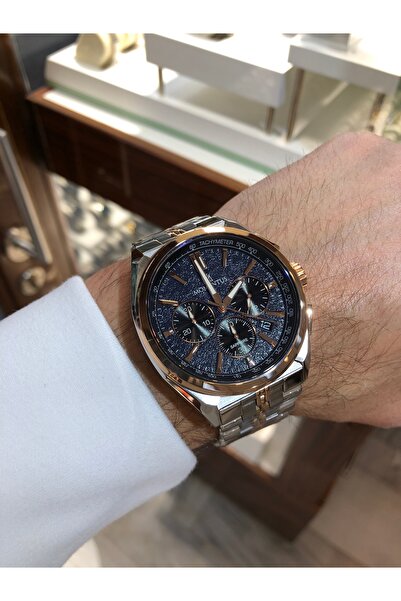 Momentus Çelik Safir Camlı Kronometreli Takvimli Fosforlu Su Geçirmez Erkek Kol Saati