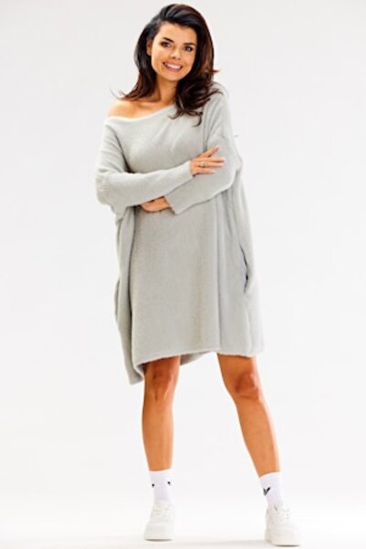 Awama Pulover din nailon pentru femei gri, mărime universală INTL