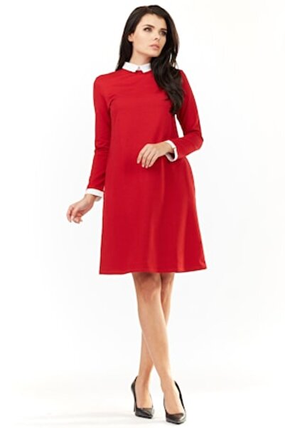 Awama Rochie mini din bumbac pentru femei, roșie, A204, mărimea M (INTL)