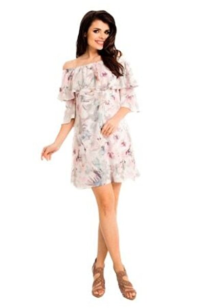 Awama Women's Floral Dress Dechtervudd A167 - White