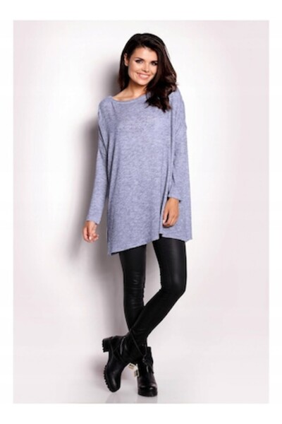 Awama Pulover de damă, poliester, albastru, mărime universală INTL