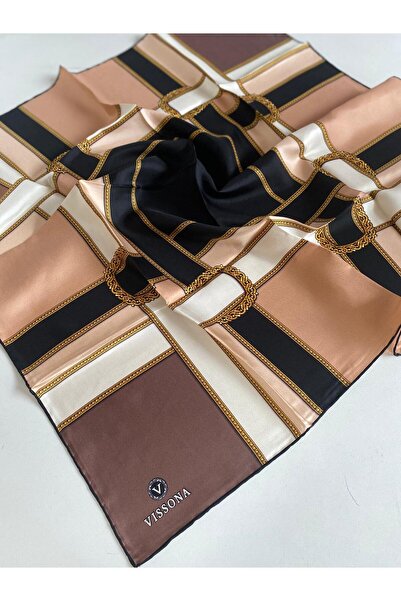 Vissona Шал от коприна Tivil 16951 - 0005 - 0007 Кафяв батик мотив