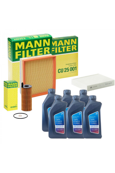 BMW Kit service ulei + filtre Mann pentru seria 3/4 (F30/F31/F34/F36) - Motoare N47D20C/N47N/N47S1