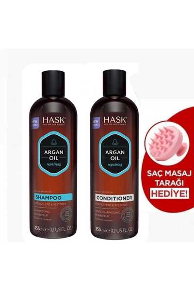 HASK Argan Yağlı Şampuan+Morocco Saç Kremi 355 ml 2Lİ SET
