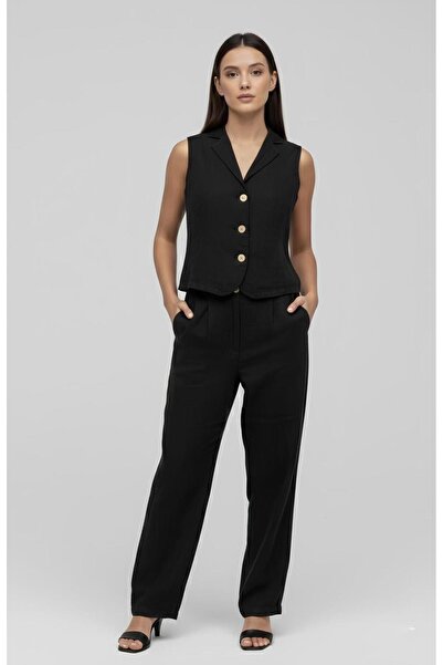 Rabiossa Women's Imported Linen Vest Suit