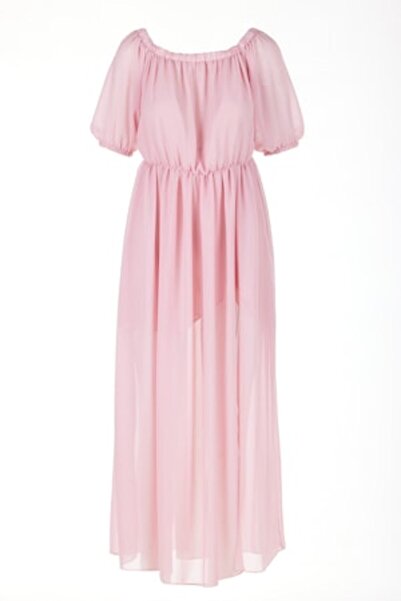 Awama Dress A515, Polyester, Powder Pink
