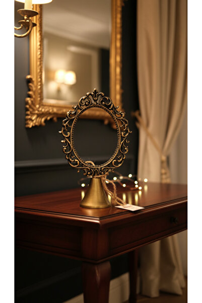 Montdekor EL YAPIMI MERMER TAŞLI BRONZ DEENLİ AYNA