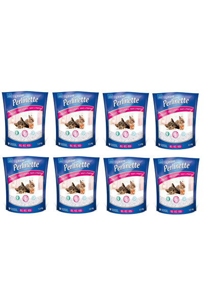Perlinette Yavru Kedi ve Kemirgenler İçin Kristal Kum 3.7 Lt 1.5 Kilogram 8 Adet