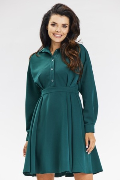 Awama women's dress, polyester, A668 - green