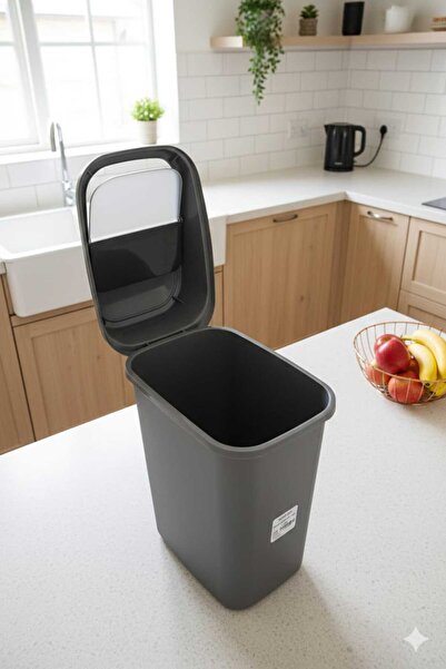 Mutfac 17LT pratico bej&gri Çöp kovası