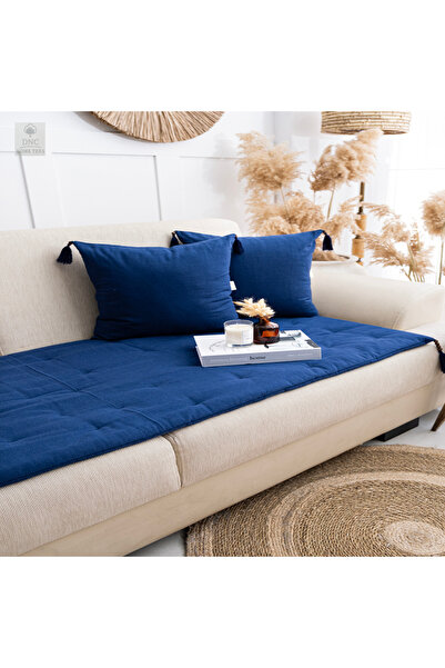 DNC HOMETEX Premium Keten Koltuk Pedi /Koltuk Şiltesi Evcil Hayvan Dostu [ÖLÇ...