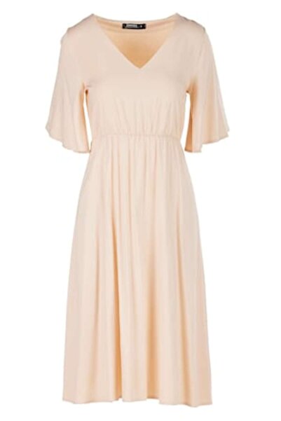 Awama Dress A518, Polyester, Beige