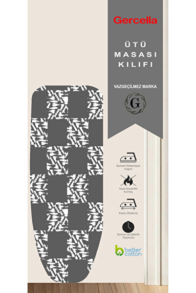 GERCELLA POYRAZ 120X45 (XS SİZE ) ÜTÜ MASASI KILIFI ÖRTÜSÜ BEZİ ÜTÜ YEDEK PAR...