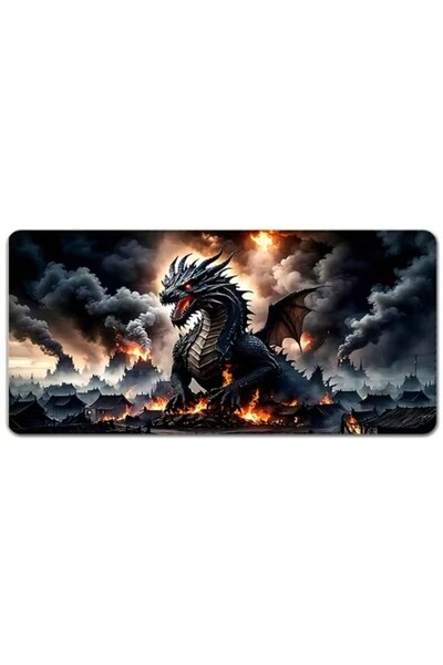 sgeteknoloji Sge Technology 70X30 cm Dragon Designed Anti-Slip Base Speed Surface Gamer Mouse Pad Gaming