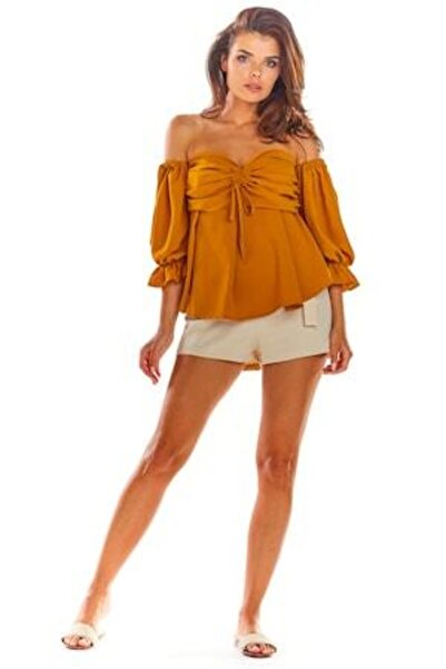 Awama Clarivach A305 Women's Blouse camel, Orange