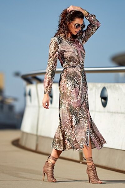 Awama - Dress A262 - Brown