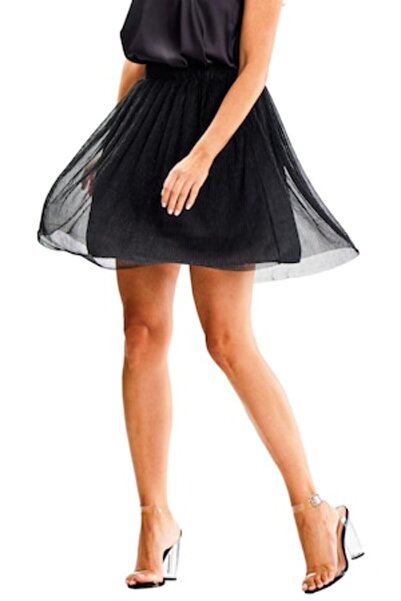 Awama Fustă de damă A631, Awama, Poliester/Elastan, Negru, L-XL INTL