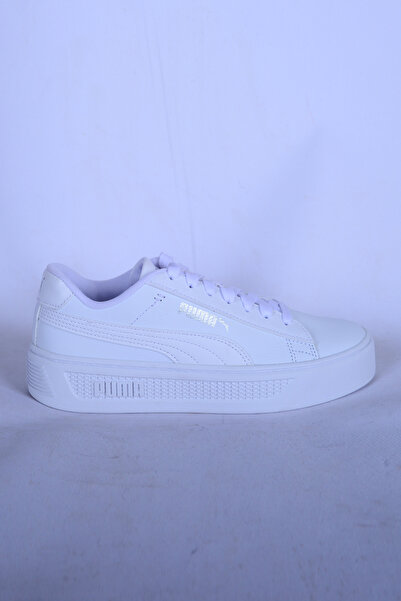 Puma 390758 01 Smash Platform V3 Pantofi casual de damă, albi, cu șireturi, c...