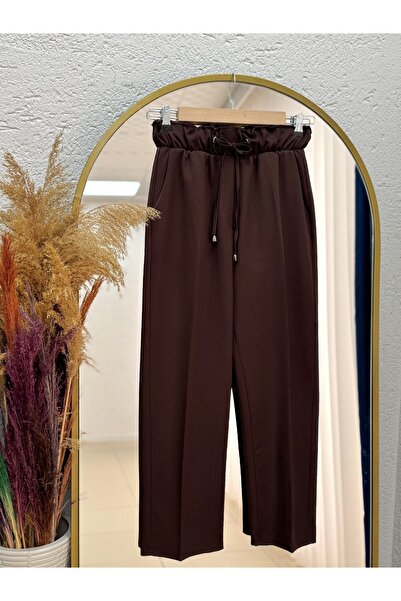 BENAHOLL Seryla Double Pocket Front Drawstring Trousers-Mt515 Brown