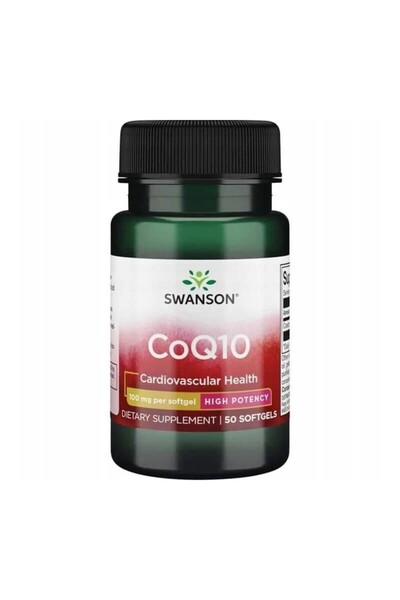 SWANSON Coenzima Q10, 100 mg, 50 Capsule (Q10 neutralizeaza radicalii liberi)