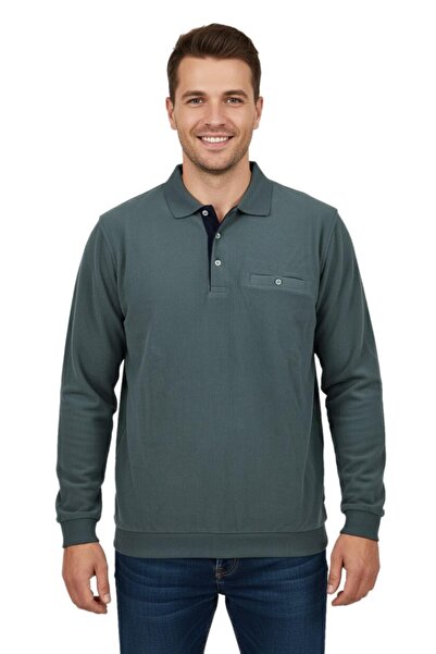 DYNAMO Polo pentru bărbați de mărime mare, cu buzunar, cu guler polo, Selanik Swea tricou BGL-ST04925