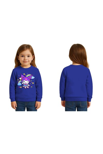 SEDİRLİ Унисекс детска блуза с принт Kuromi, 3-нишка Sherpa