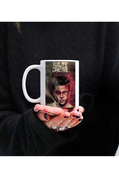 Darkia كوب من البورسلين بتصميم فيلم Fight Club مطبوع هدية