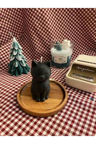 Mels Candles Dekoratif Kedi Figür Mum | Doğal Soya Wax Kokulu El Yapımı Mum