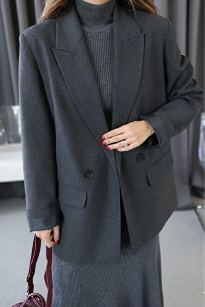Suziş Double Buttoned Kr Double-Breasted Versize Jacket 52105008