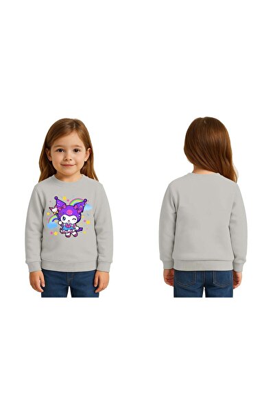 SEDİRLİ Унисекс детска блуза с принт Kuromi, 3-нишка Sherpa