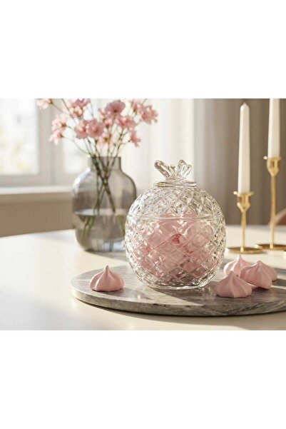 elmas glass ENAVM kelebekli lüx cam şekerlik reçellik çerezlik (farasha)