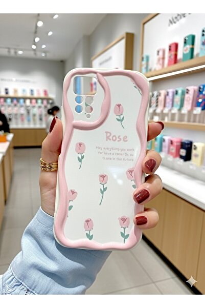 OVADA XIAOMI REDMI NOTE 11 PRO Uyumlu Kamera Korumalı Dalga Kenarlı Gül Baskı...