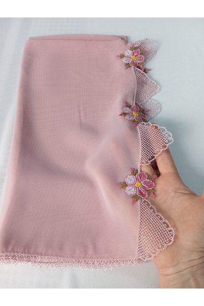 NUMİSTORE İğne oyası pudra renk namaz örtüsü